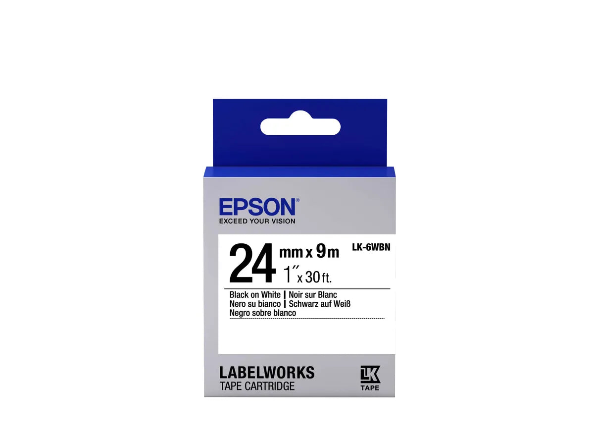 Epson LK-6WBN / C53S656006 Farbband /Farbrolle schwarz, weiß