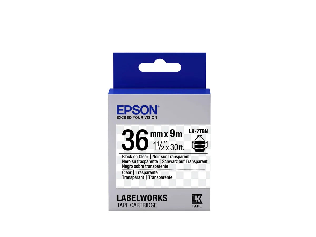 Epson LK-7TBN / C53S657007 Etiketten schwarz, transparent