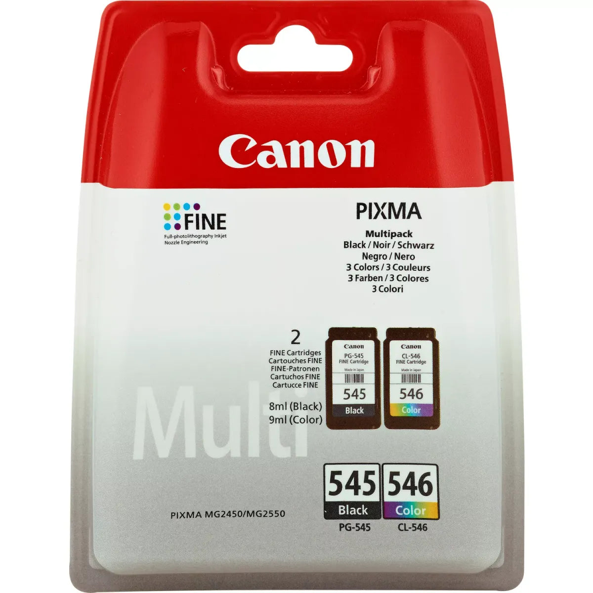 Canon PG-545 CL-546 / 8287B005 / 8287B006 Tinten Doppelpack schwarz, color (2 Stück)
