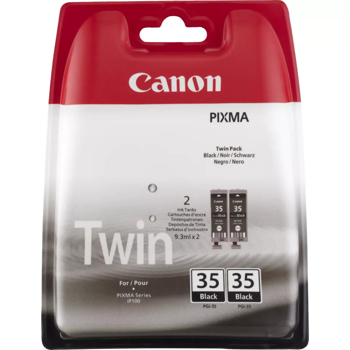 Canon PGI-35 BK / 1509B012 / 1509B029 Tinten Doppelpack schwarz (2 Stück)