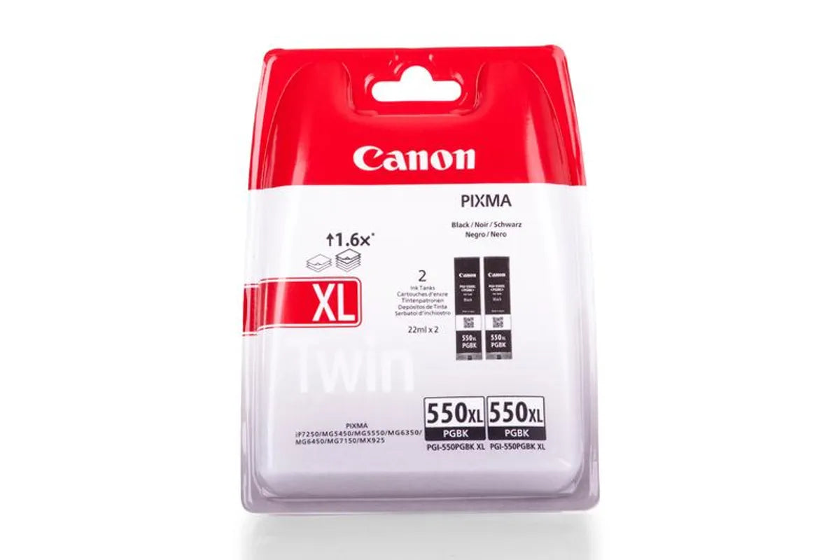 Canon PGI-550 PGBKXL / 6431B005 Tinten Doppelpack schwarz (2 Stück)