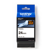 Brother STE-151 Schablonenband weiß auf transparent (24mm x 3m)