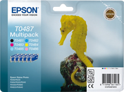 Epson T0487 / C13T04874010 / C13T04874020 Tinten Sparset schwarz, cyan, magenta, gelb, photo cyan, photo magenta (6 Stück)