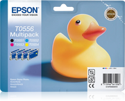 Epson T0556 / C13T05564010 / C13T05564020 Tinten Sparset schwarz, cyan, magenta, gelb (4 Stück)