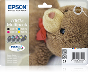 Epson T0615 / C13T06154010 / C13T06154020 Tinten Sparset schwarz, cyan, magenta, gelb (4 Stück)