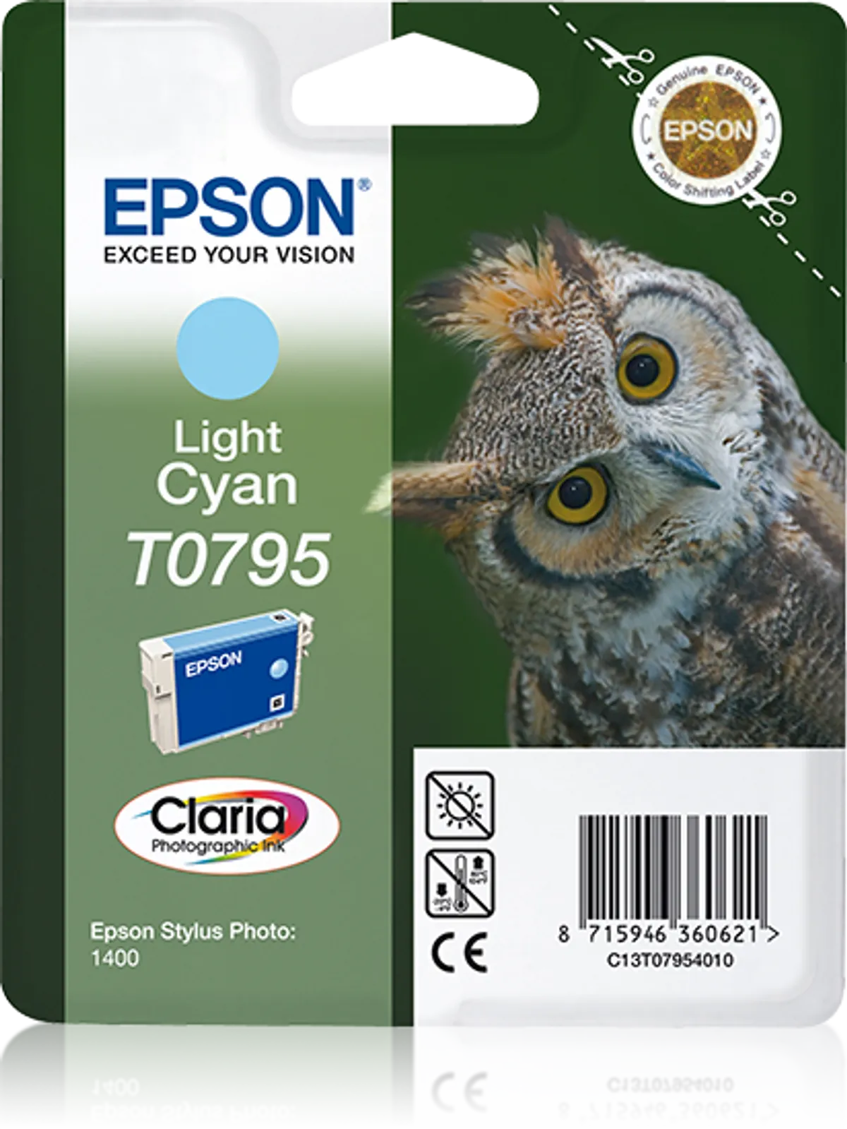 Epson T0795 / C13T07954010 / C13T07954020 Tinte photo cyan