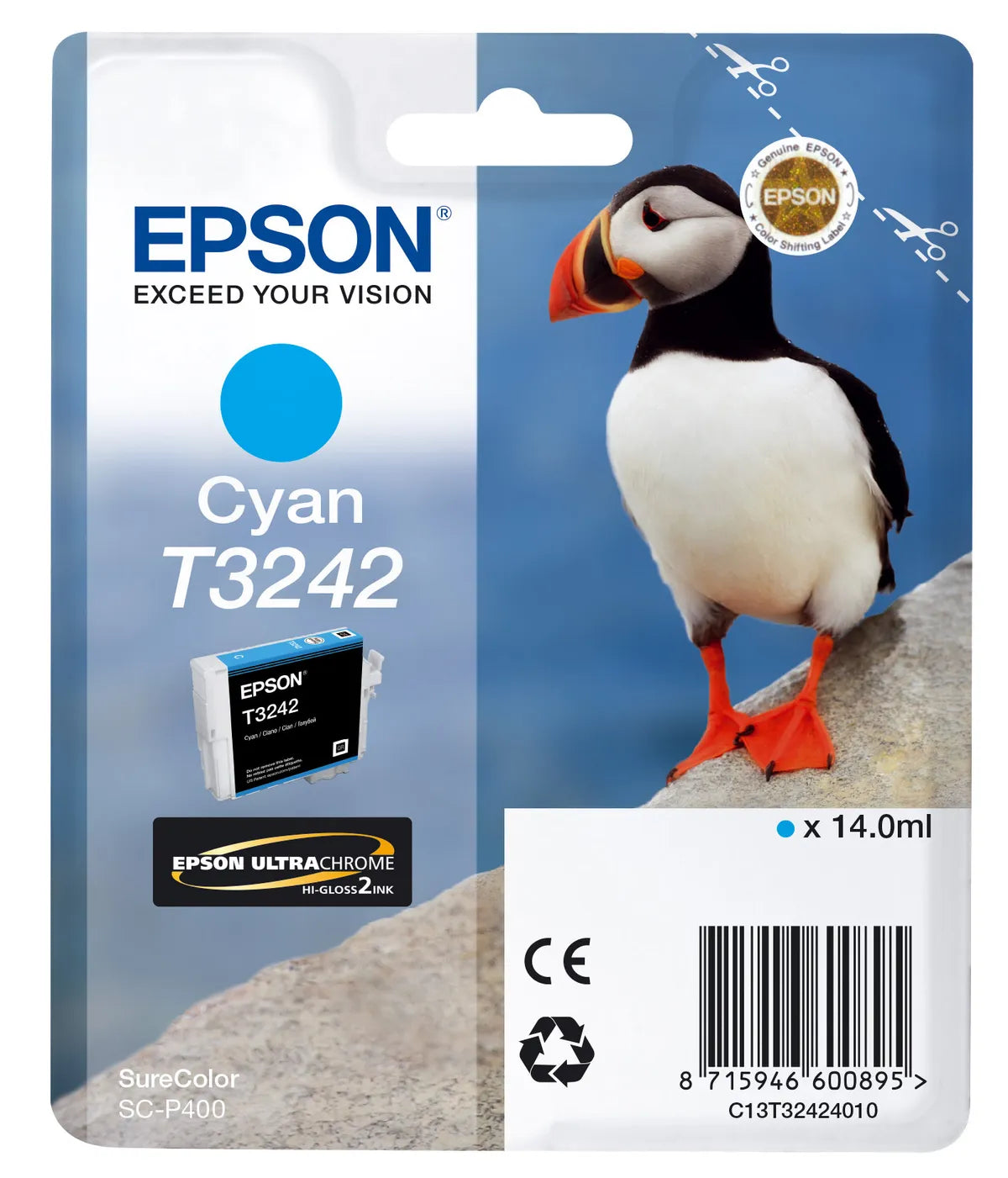 Epson T3242 / C13T32424010 Tinte cyan
