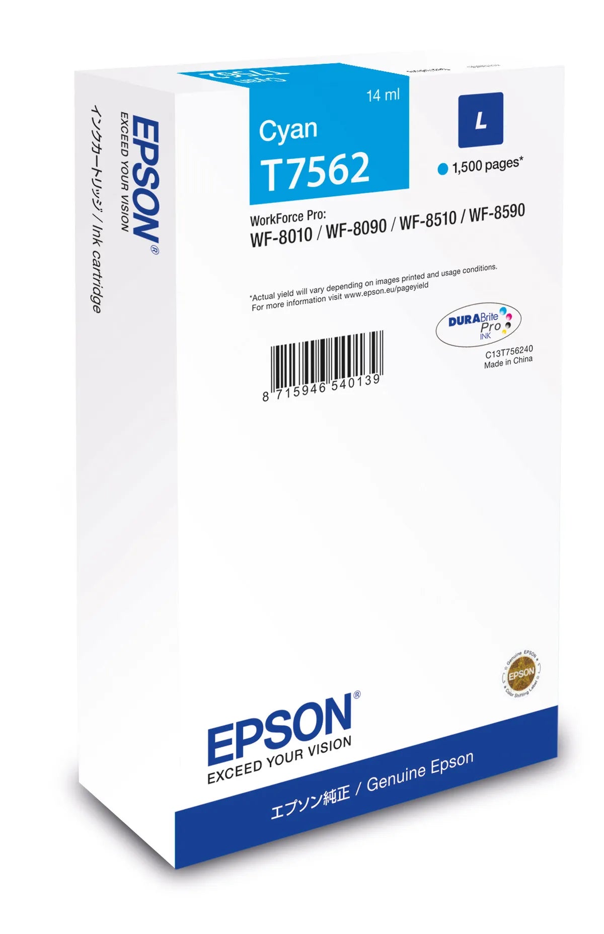 Epson T7562 / C13T756240 Tinte cyan