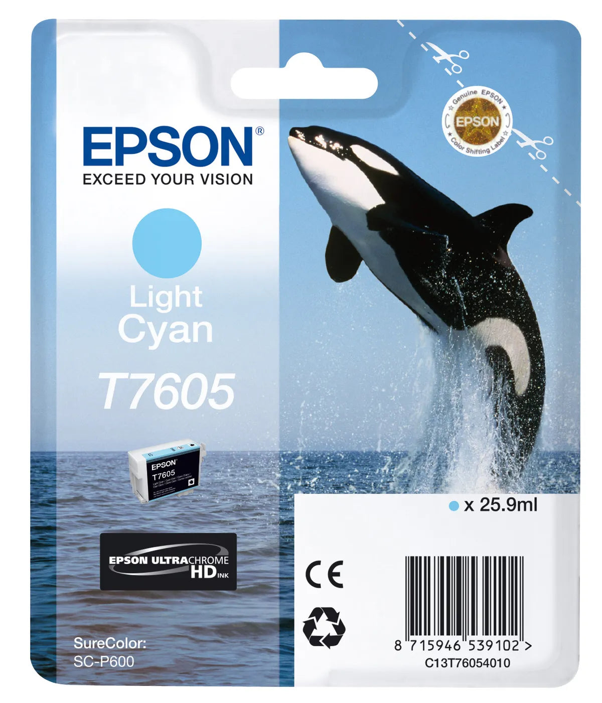Epson T7605 / C13T76054010 Tinte photo cyan