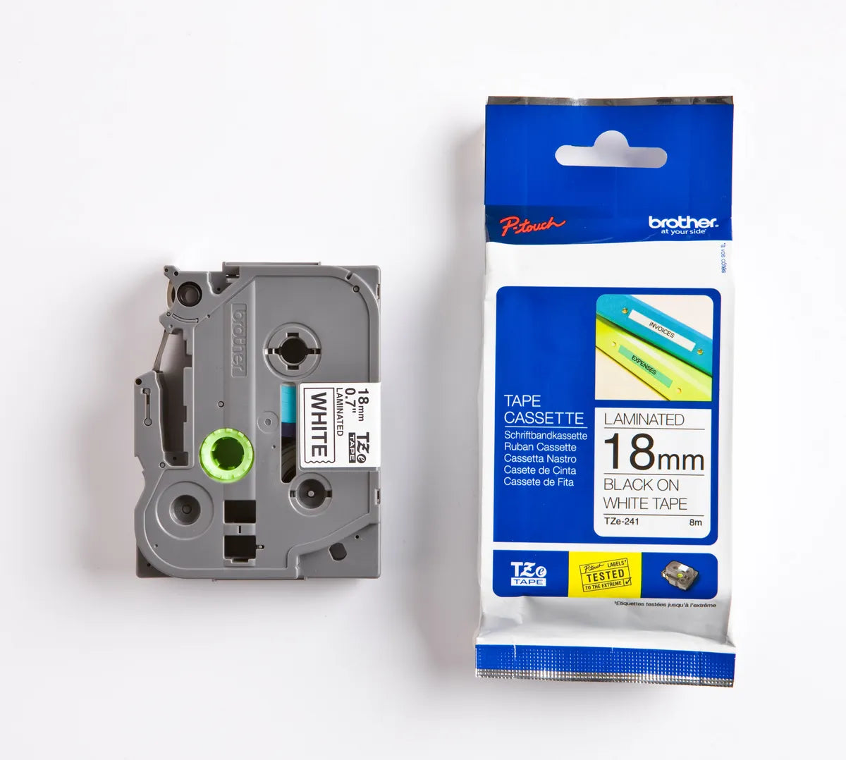 Brother TZE-241 Schriftband schwarz auf weiß (18mm x 8m)