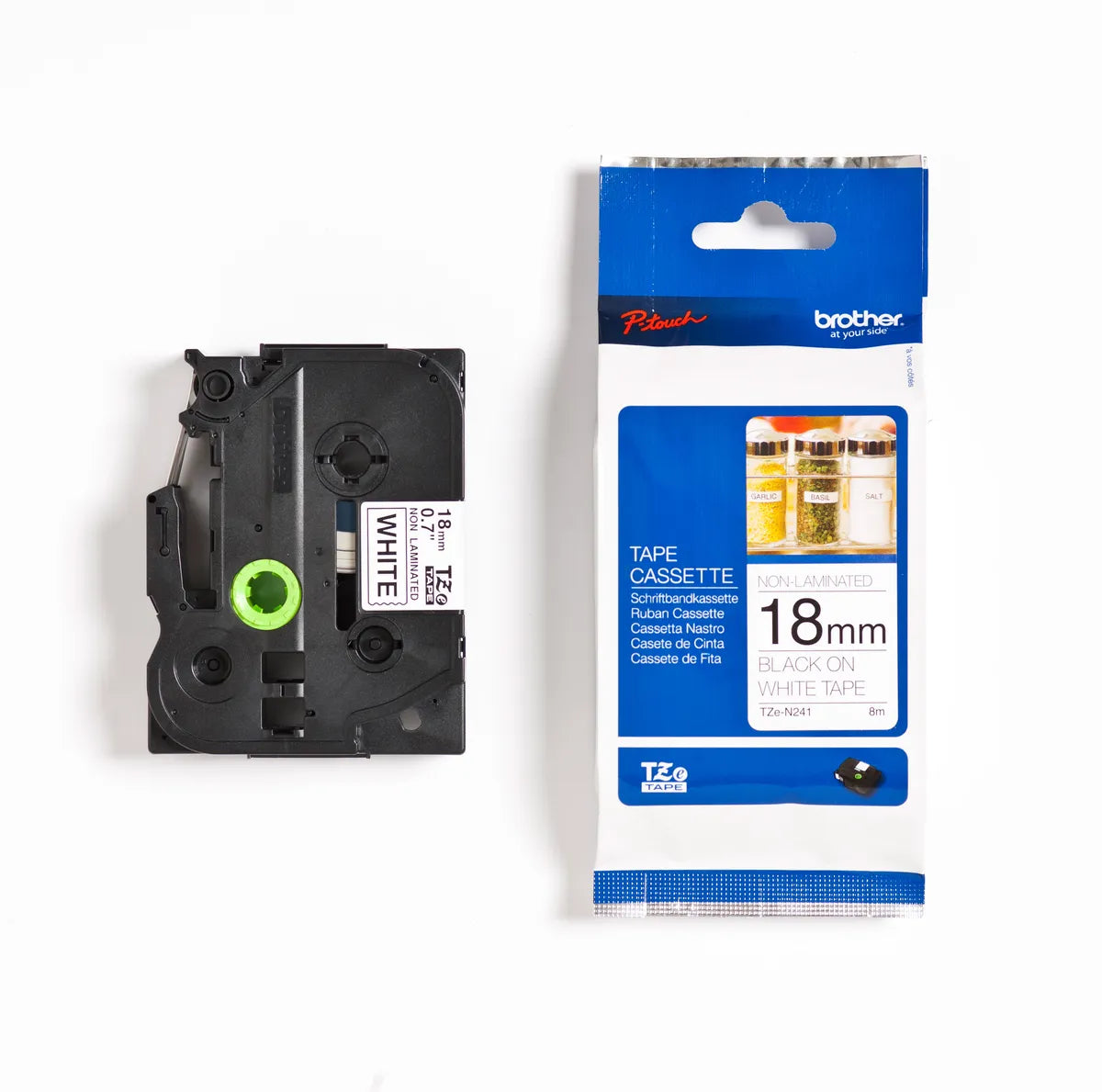 Brother TZE-N241 Schriftband schwarz auf weiß (18mm x 8m)