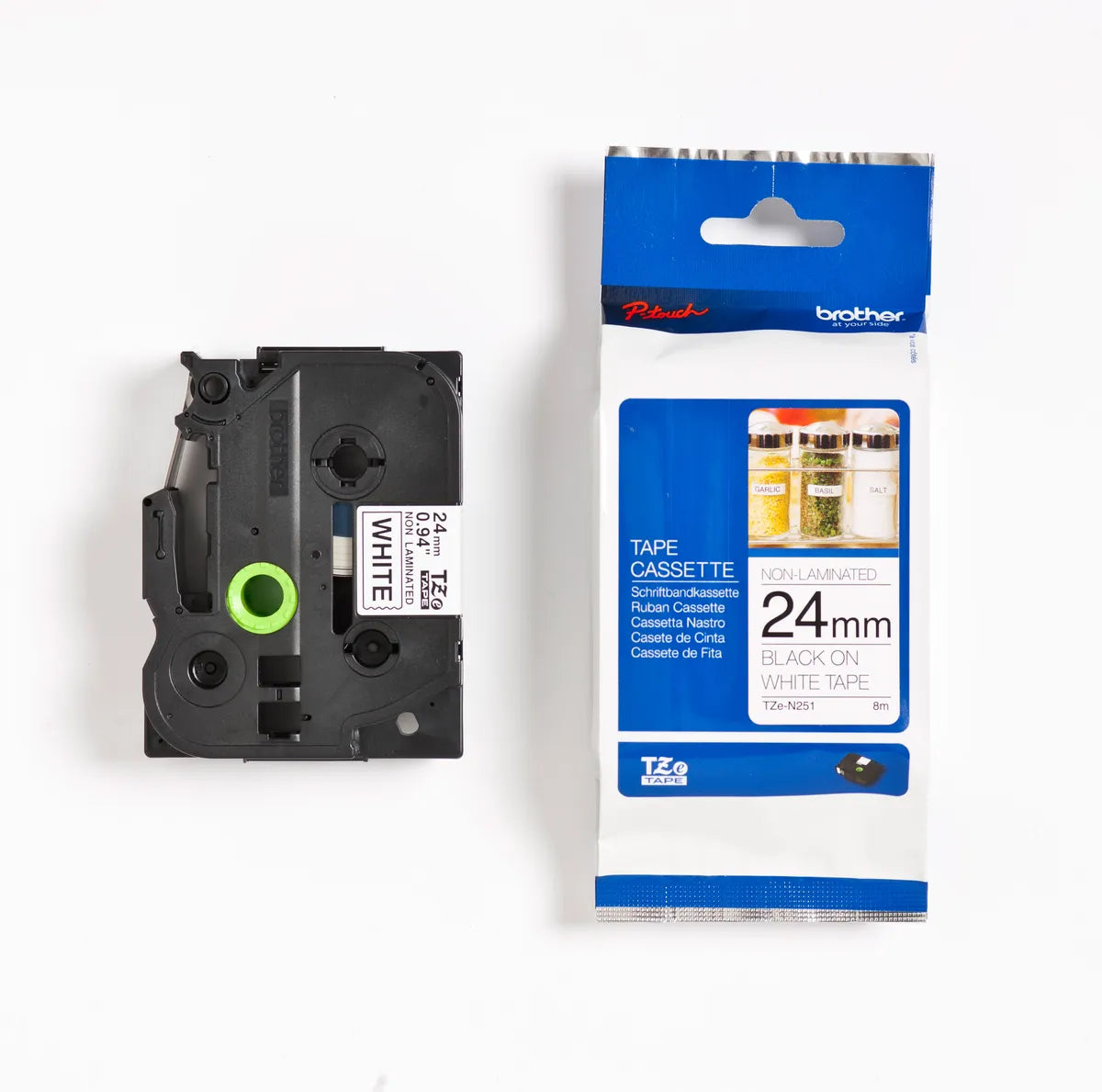 Brother TZE-N251 Schriftband schwarz auf weiß (24mm x 8m)