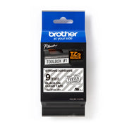Brother TZE-S121 Schriftband schwarz auf transparent (9mm x 8m, extra stark klebend)