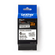 Brother TZE-S211 Schriftband schwarz auf weiß (6mm x 8m, extra stark klebend)